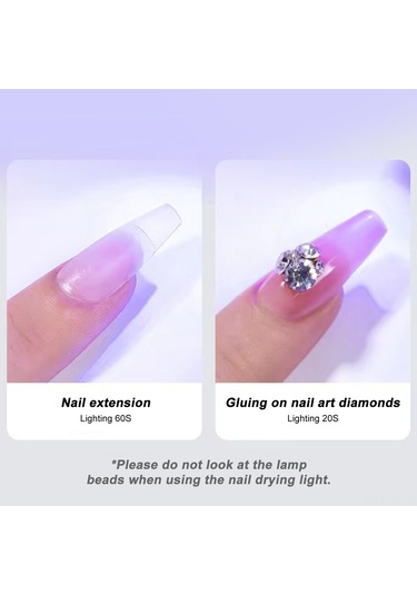 Skycity Portatif Şarjlı Mini Tırnak Isıtıcı, Hızlı Kuruyan 395+405nm Işık Kaynağı, Beyaz Sekizgen El Tırnak Lambası