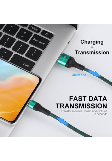 Enkay Enk-cb119 1m Usb 3.0 To Usb-c / Type-c 5a Super Fast Charging Sync Data Cable Grey