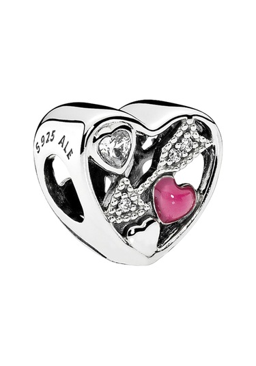 Nur Silver Kalp İçinde Ok Gümüş Charm Nur-bl00254