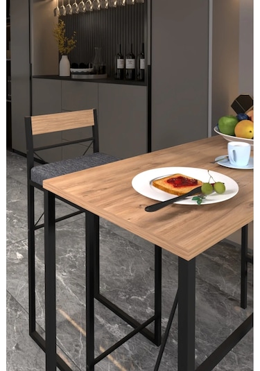 Retodesign Minderli Good Bar Masa Takımı Atlantik Çam