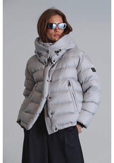 Lufian Rose Kaz Tüyü Kadın Mont Taş Taş 122120038100190 Taş