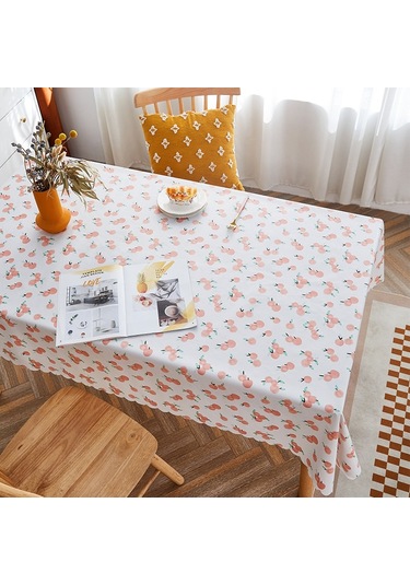 Kırsal Çiftlik Pvc Kağıt Suya Dayanıklı Yağ Yıkama Masaüstü Masa Örtüsü, Boyut: 120x180cm Kırmızı Elma Kırmızı