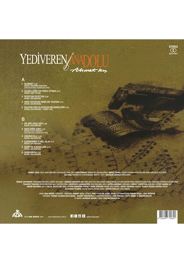 Ahmet Koç - Yediveren Anadolu Enstrümantal Plak