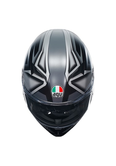 Agv K3 Compound Matt Black Grey Kapalı Kask Gri