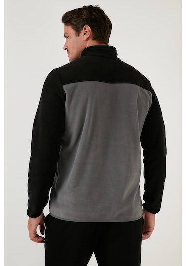 Buratti Regular Fit Anti-Pilling Tüylenme Yapmayan Dik Yaka Şardonlu 2'Li Paket Erkek Polar 5906016S2 Haki-Siyah