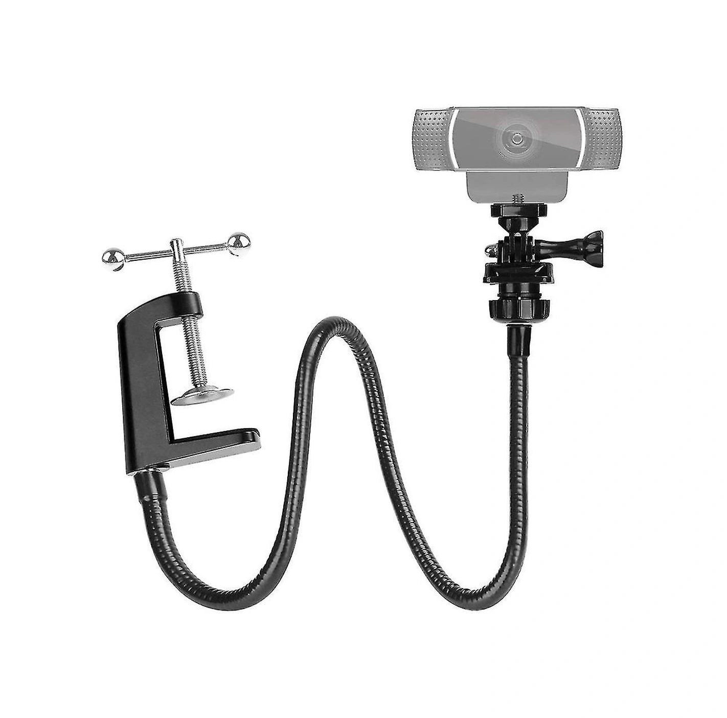 Moveevo Web Kamerası Ayaklığı, Brio 4k/c925e/c922x/c922/c930e/c930/c920 Uyumlu, 360 Derece Ayar, 5.2 Cm Maksimum Kalınlıkta Masa Tutucu, 40 Cm Uzunluk, 0.5 Kg Yük Kapasitesi