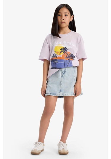 Defacto Kız Çocuk Oversize Geniş Kalıp Bisiklet Yaka Baskılı Kısa Kollu Tişört E0386a825smpn425 Pembe Defacto Kız Çocuk Oversize Geniş Kalıp Bisiklet Yaka Baskılı Kısa Kollu Tişört E0386a825smpn425 Pembe