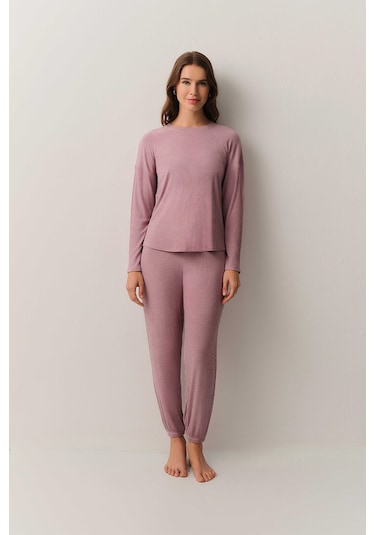 Suwen Soft Touch Pijama Takımı Sh26206660a1296 Gül Rengi