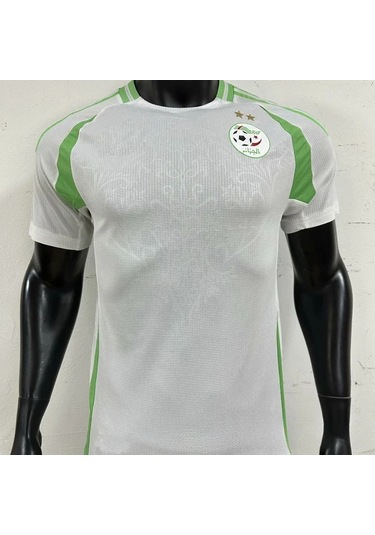 Snapbuy 24-25 Cezayir Özel Futbol Forması 3d Baskılı Kısa Kollu Tişört - Erkek Ve Kadınordu Yeşil Ordu Yeşil