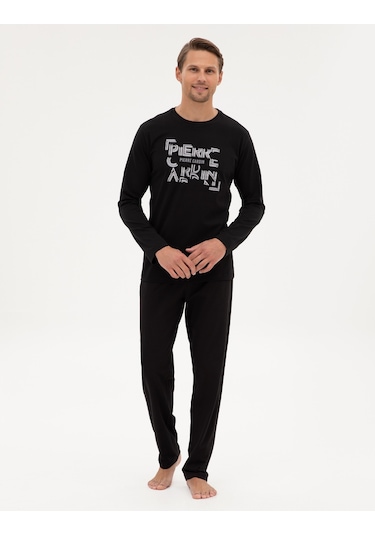 Pierre Cardin Erkek Siyah Pijama Takım 50322652-001 Siyah