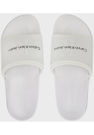 Calvin Klein Calvın Kleın Erkek Terlik Ym0ym00361-ybr Ym0ym00361-ybr Beyaz