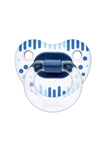 Wee Baby 836 Şeffaf Desenli Damaklı Emzik 0-6Ay - Mor Şeffaf