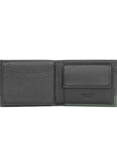 Cengiz Pakel Hakiki Deri Şerit Detaylı Yatay Erkek Cüzdan 27513 - Siyah/yeşil Çok Renkli