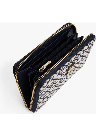 Tommy Hilfiger Th Jacquard Med Za Kadın Mavi Cüzdan Aw0aw17479dw6 MAvi