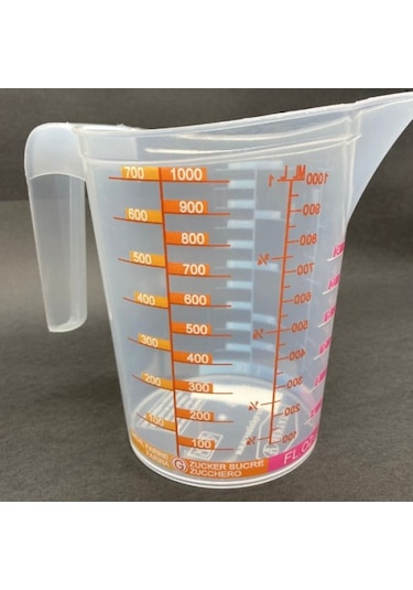Özel Ölçü Kabı 1 Litre Çok Renkli