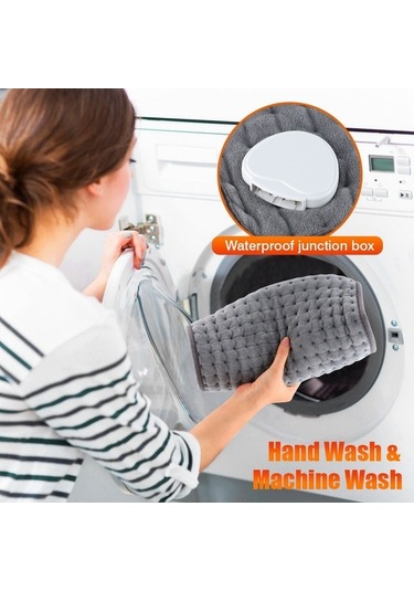 Agoodshop 60x30cm Elektrikli Isıtma Yastığı Fizyoterapi Elektrikli Battaniye 3 Zamanlama 10 Seviye