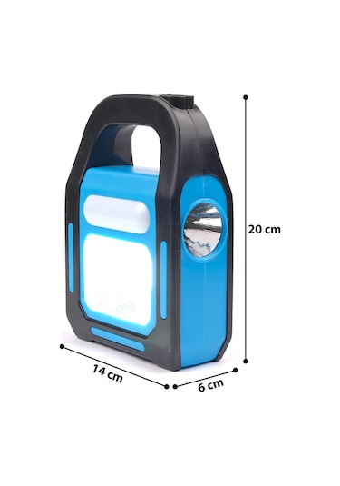 Hb-9707a-1 3 Kademeli Usb Çıkışlı Şarjlı Mavi Solar Lamba