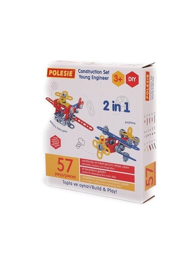 Polesie 56 Parça 2'Si 1 Arada Uçak Yapım Seti N:72962