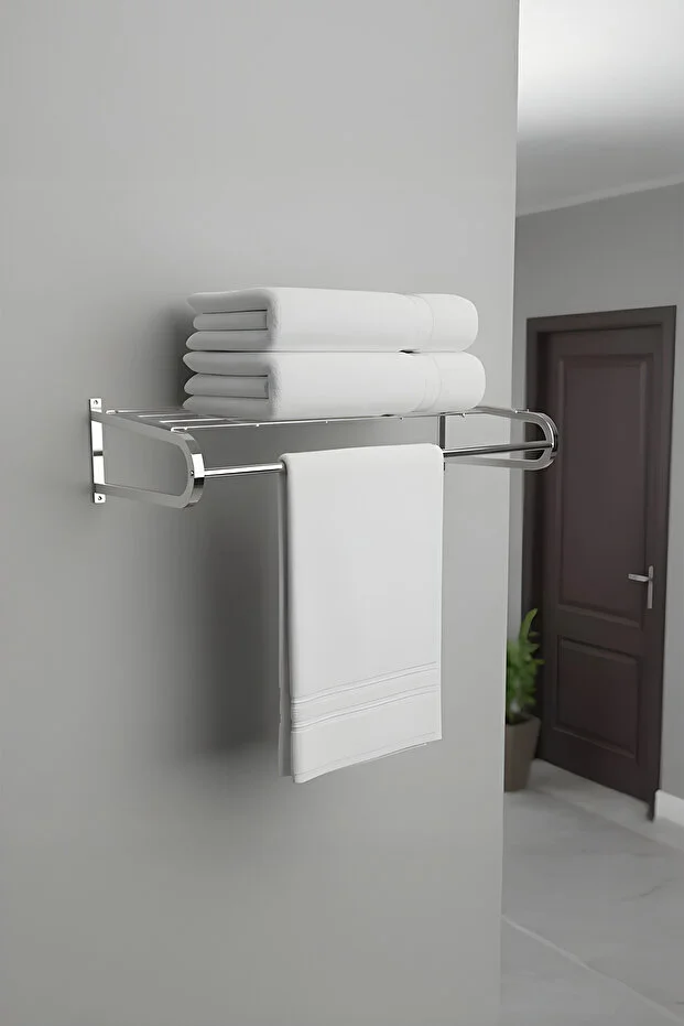 Metal Duvar Askılık Elbise Askılığı Banyo Havluluk Krom