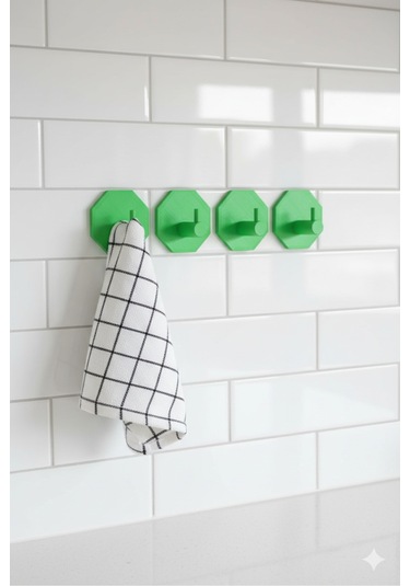 4 Lü Askılık Havlu Askısı, Bornoz Askısı, Kapı Arkası, Duvara Monte, Dayanıklı Malzeme, Turuncu 17 Turuncu