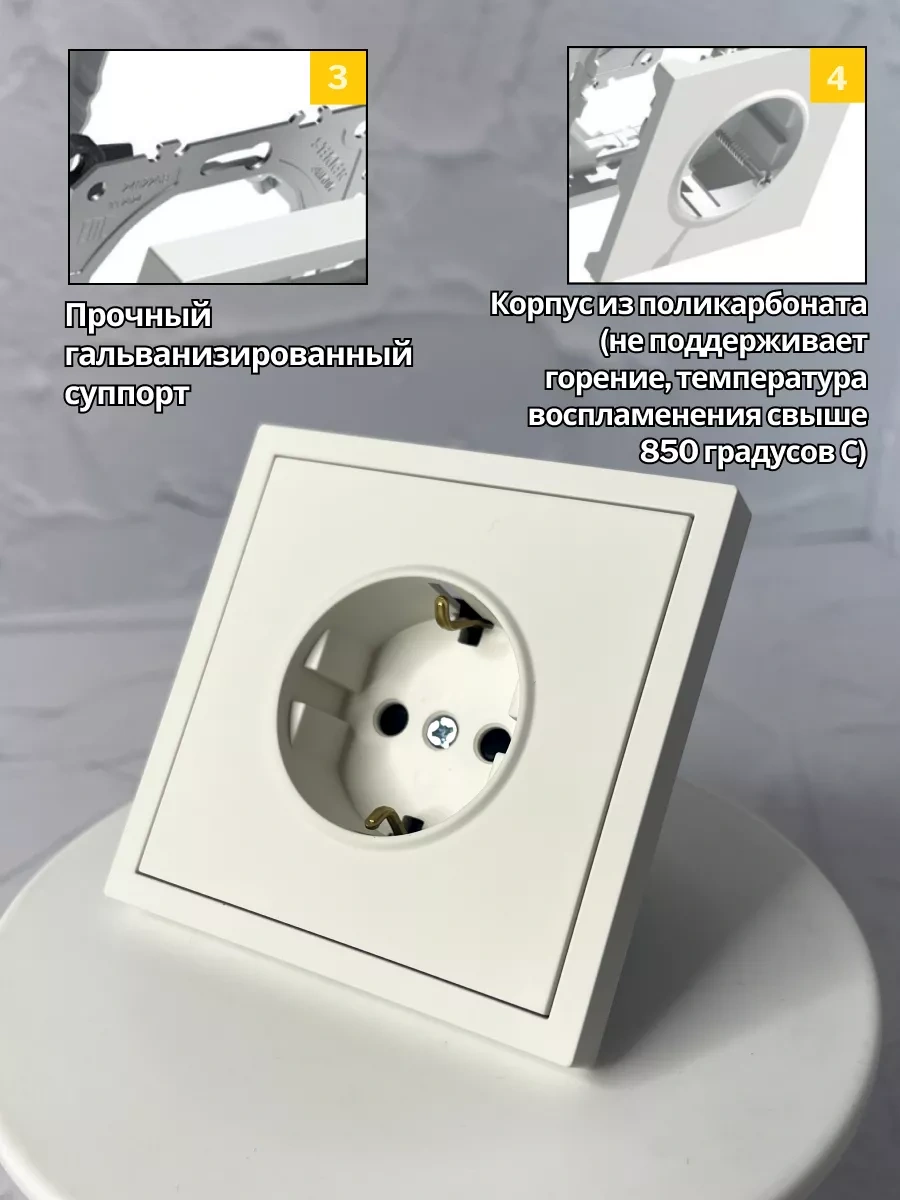 Stekker Tekli Topraklanmış Gömme Beyaz Priz 256593605