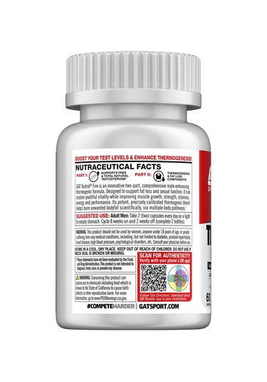 Gat Testrol Fire Thermo Fenugreek + Tribulus Testo Booster 60 Tablet