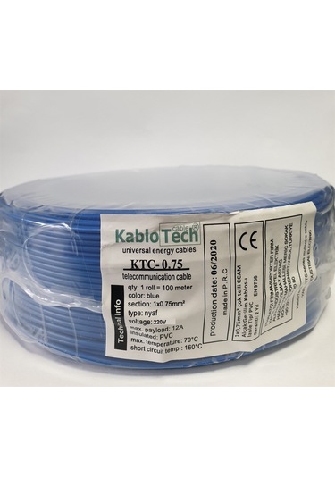 Kablotech 0,75 Nyaf Kablo Mavi