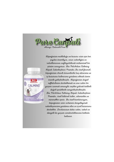 Purecanpati Köpek Pati Temizleme Calming Vitamin Seti