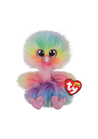 Ty Beanie Boos Gökkuşağı Deve Kuşu Asha Peluş 15 Cm