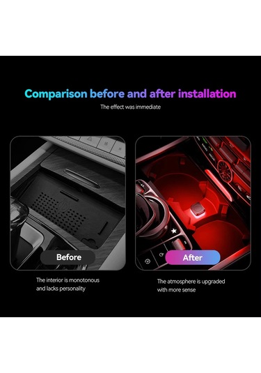 Yeni Evrensel Usb Araba Iç Ortam Atmosferi Işık Led Sinyal Işıkları Otomatik Whıte 1 Piece Set