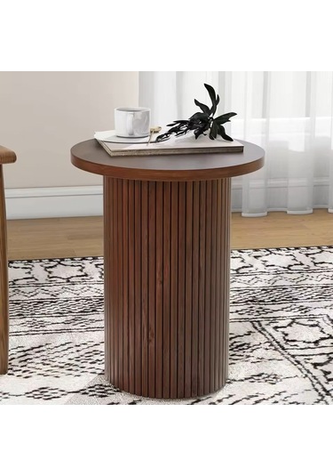 Leonora Bohem Ahşap Yan Sehpa Ceviz