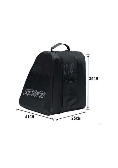 Mavi Tekerlekli Paten Çantası, Buz Pateni Çantaları Nefes Alabilir Paten Büyük Kapasiteli Dörtlüye Uygun Mavi