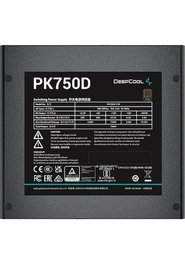 DeepCool PK750D 750W 80+ Bronze Güç Kaynağı