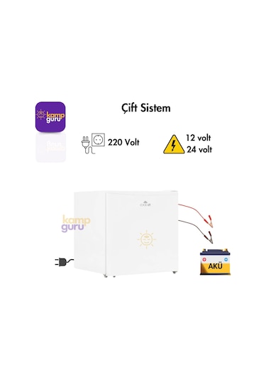 Çift Sistem Cool Life 45 Litre Beyaz Buzdolabı 12/24/220 Volt