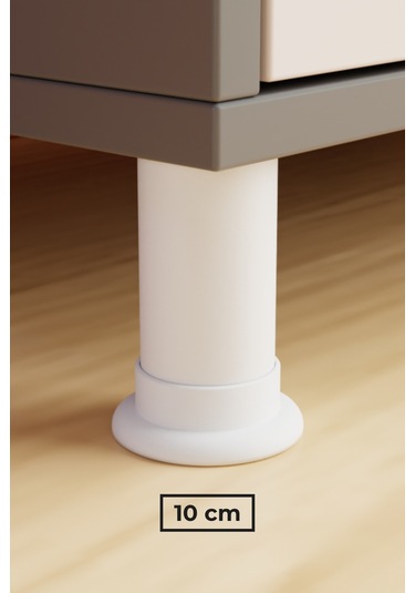 Beyaz Plastik 10cm Mobilya Koltuk Baza Masa Ofis Dolap Ayağı Ayakları Dayanıklı Modern Tasarım Gzm Beyaz 10 Cm