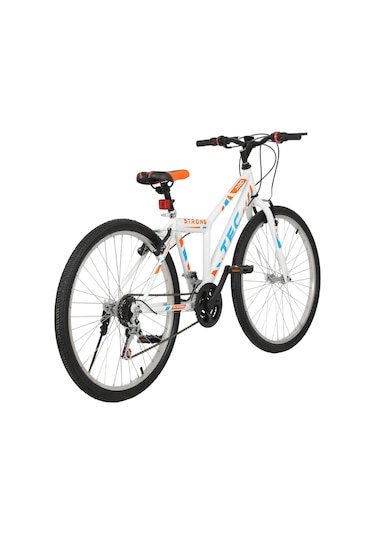 Belderia Tec Strong 24" Jant 21 Vites V-Fren Beyaz-Turuncu Dağ Bisikleti