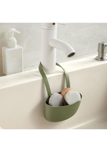 Beyaz Drenaj Sepeti Dayanıklı Kurulumu Kolay Içi Boş Tasarım Lavabo Drenaj Torbası Mutfak Sünger Drenaj Tutucu Ev İçin