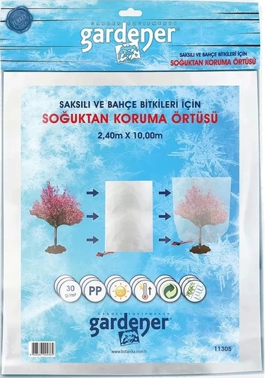 Gardener 11305 Bahçe Bitkileri İçin Soğuktan Koruma Örtüsü 30 G - 2,4 M X 10 M
