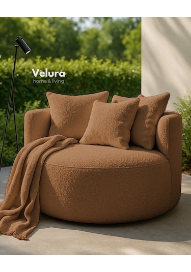 Miz Berjer & Puf & Armut & Tekli Koltuk & Dinlenme Koltuğu - Kiremit Kiremit