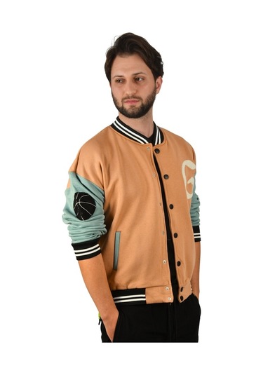 Deepsea Erkek Çıtçıtlı Kolej Mont 2304761 Kahverengi - Yeşil