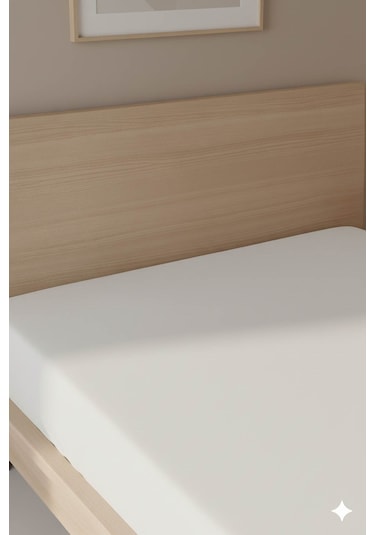 %100 Pamuk Ranforce Premium Tek Kişilik Çarşaf - Beyaz Beyaz