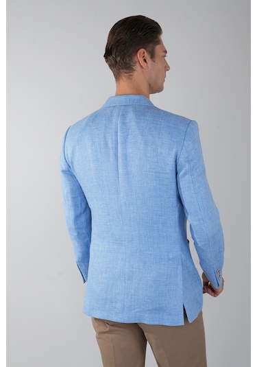 Bisse Erkek Platinum Regular Fit Keten Ceket Açık Mavi Pck25y25009 D33 Açık-mavi