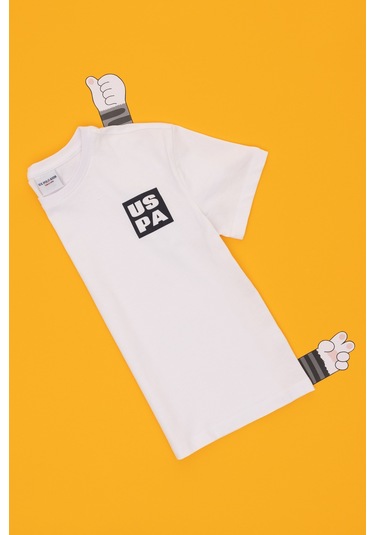 U.s. Polo Assn. Erkek Çocuk Beyaz Tişört Basic 50295447-vr013 Beyaz