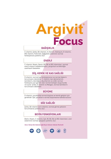 Argivit Focus Multivitamin Şurup 150 ML