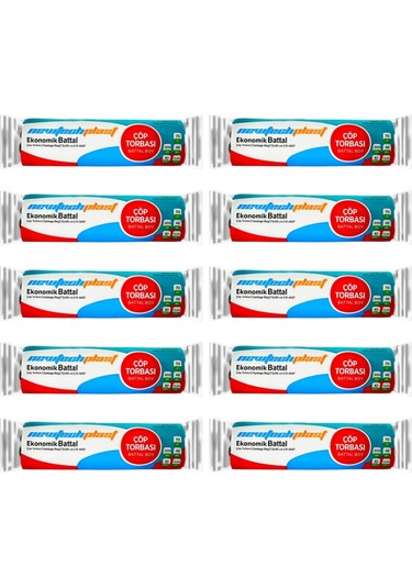 Newtechplast Battal Boy Çöp Torbası Mavi 300 G 10 x 10'lu 72 x 95 CM