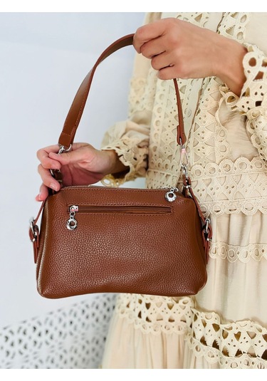 Miami Polo Clup Yumuşak Suni Deri Çapraz Askılı El Çanta Taba