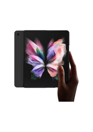 Galaxy Z Fold 3 Kılıf Zore Kalem Bölmeli Droga Kılıf Siyah
