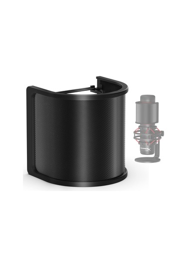 Hfambition Siyah Metal Mikrofon Anti-püf Ağı - Patlatıcı Sesleri Filtreler, Kolay Kurulum, Yaygın Uyumlu 10"