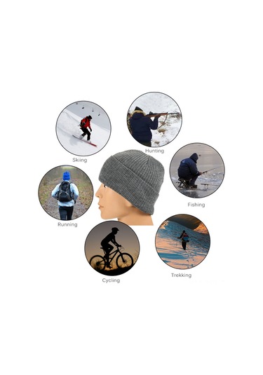 Konesam Kış Bisiklet Turları İçin Isı Sağlayan Pamuklu Bonnet - Kulakları Kapsayan Ayarlanabilir Desen Beyaz
