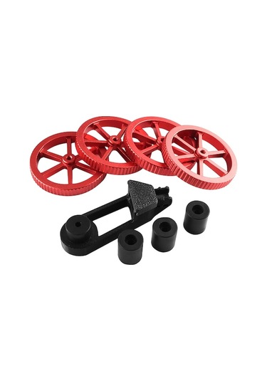 3d Yazıcı Aksesuarı: Isı Tabanı Platformu İçin 4 Adet Kırmızı Somun + 3 Yüksek 1 Alçak Silikon Sütun Seti